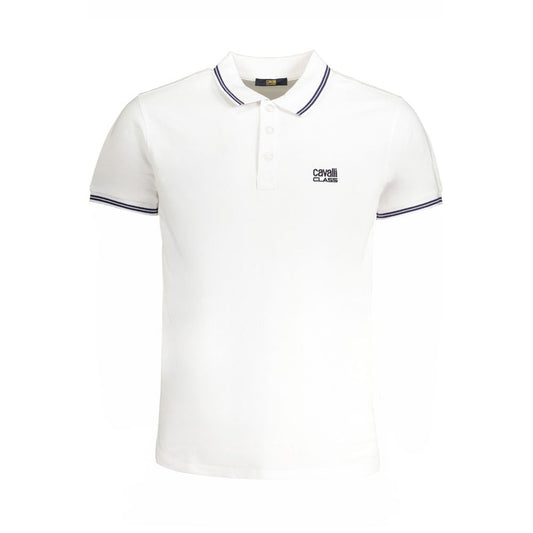 Polo homme Cavalli Class Bianco en coton
