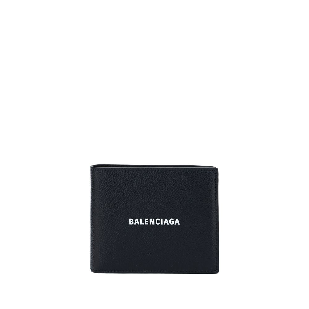 Portefeuille Balenciaga Bos Taurus en cuir de veau noir