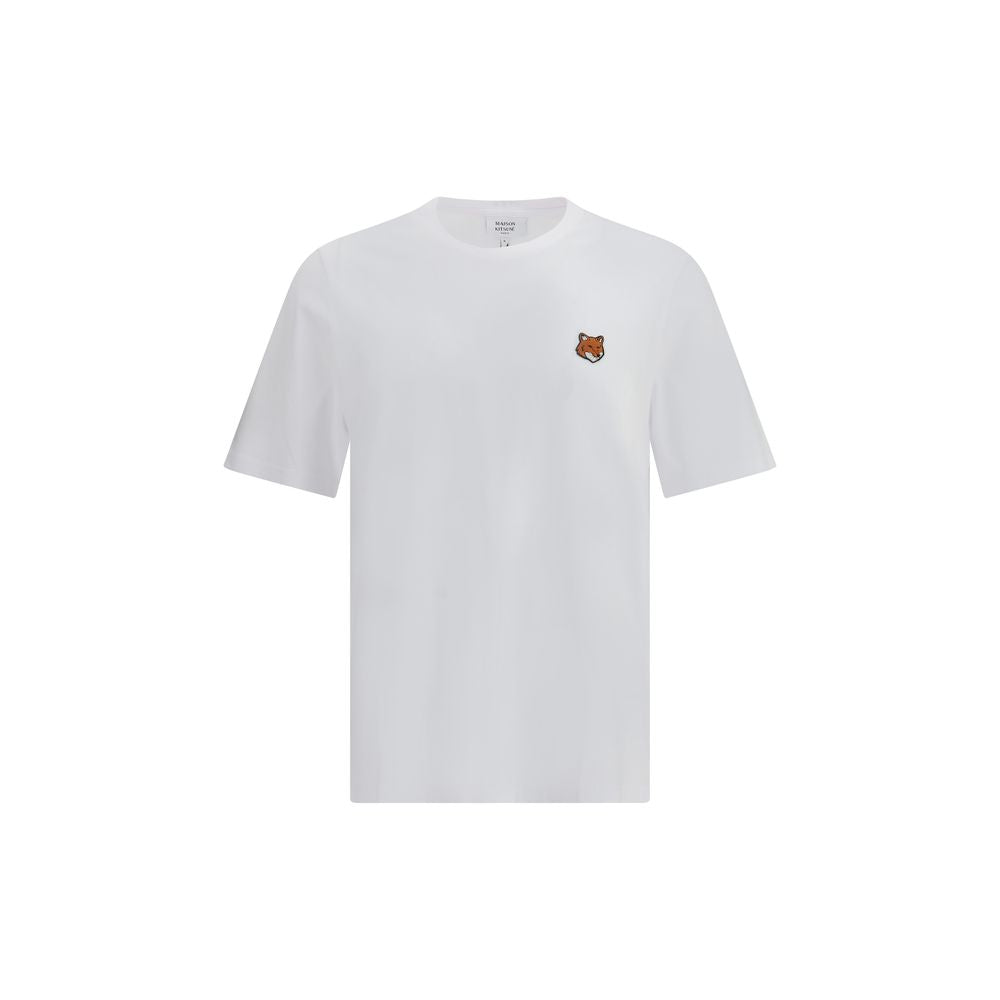 Maison Kitsuné White Cotton T-Shirt - Fox Head Design