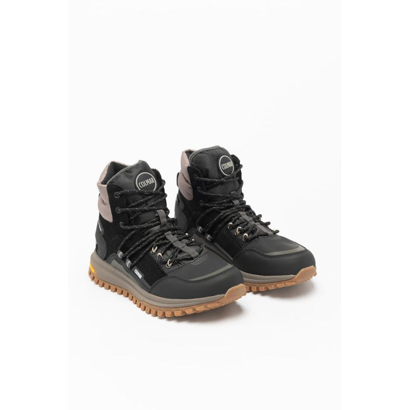 Colmar Black Leather Ankle Boots for Men
