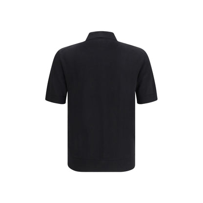 Polo en coton noir Dolce & Gabbana