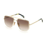 Lunettes de soleil en métal doré David Beckham