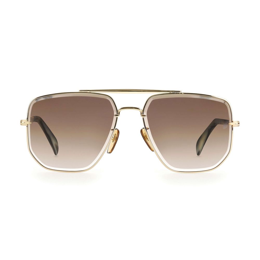 Lunettes de soleil en métal doré David Beckham