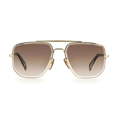 Lunettes de soleil en métal doré David Beckham