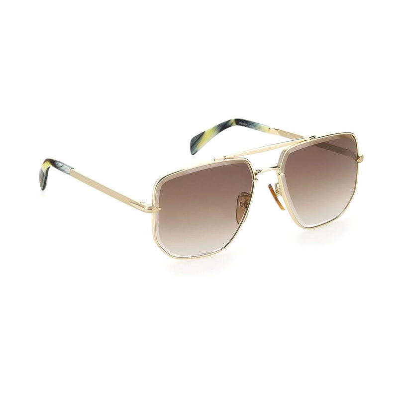 Lunettes de soleil en métal doré David Beckham