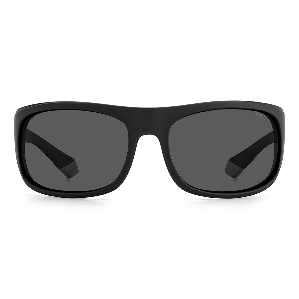 Polaroid Black Rubber Polarized Sunglasses for Men