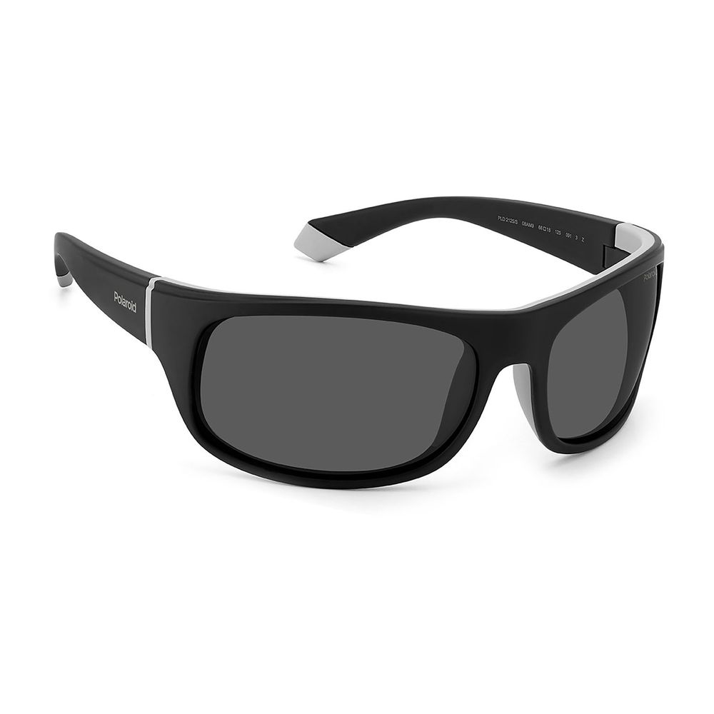 Polaroid Black Rubber Polarized Sunglasses for Men