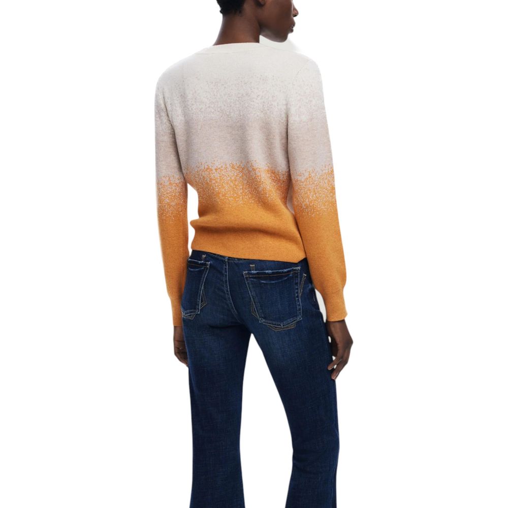 Desigual JERS_FAMA Beige Viscose Sweatshirt for Women