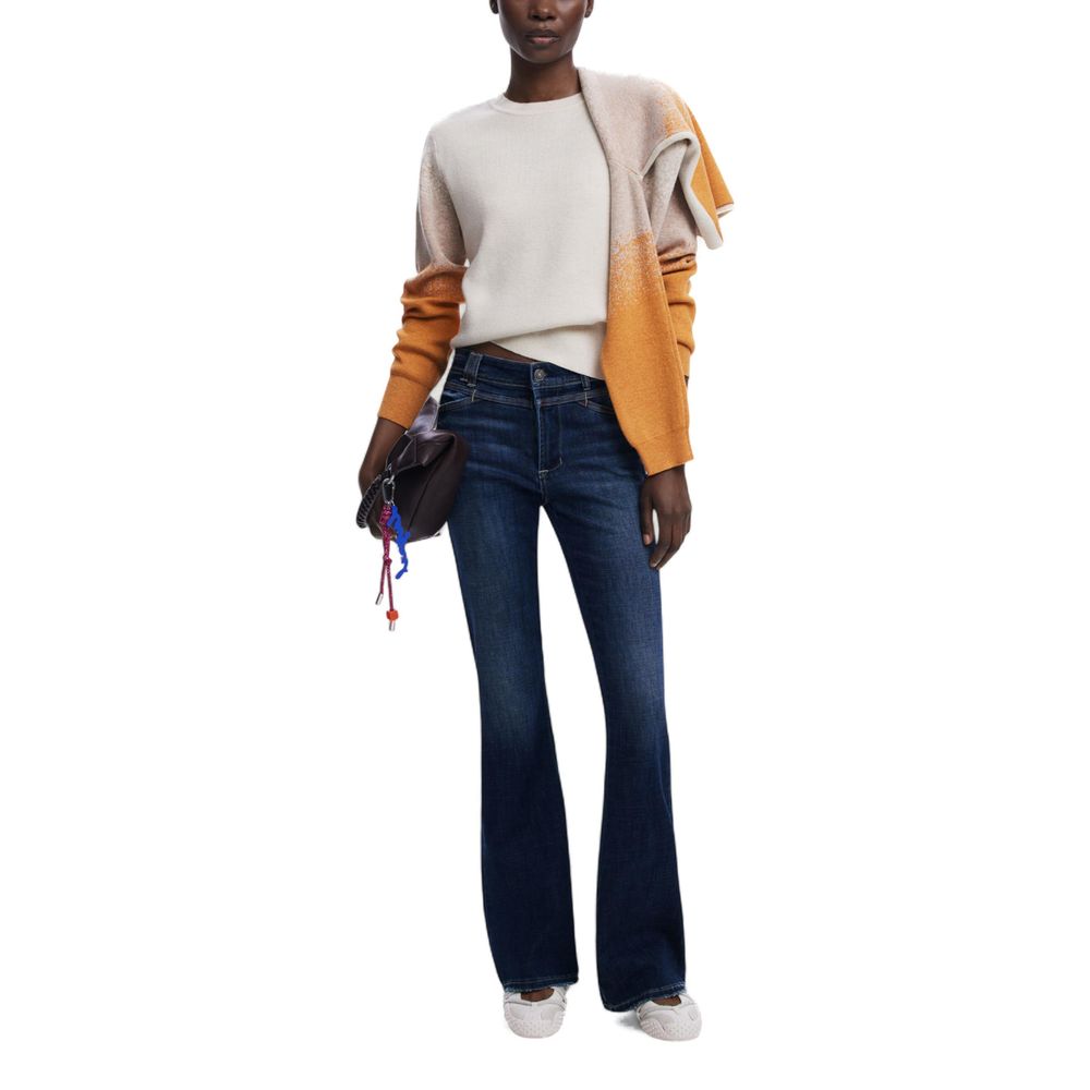 Desigual JERS_FAMA Beige Viscose Sweatshirt for Women