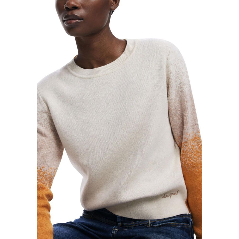 Desigual JERS_FAMA Beige Viscose Sweatshirt for Women