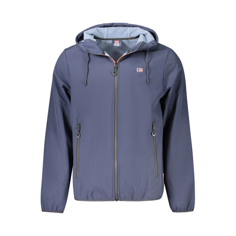 Norway 1963 Blue Polyester Men Jacket - Stylish Soft Shell