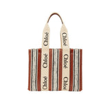 Chloé Brown Linen Tote Bag - Elegant and Versatile