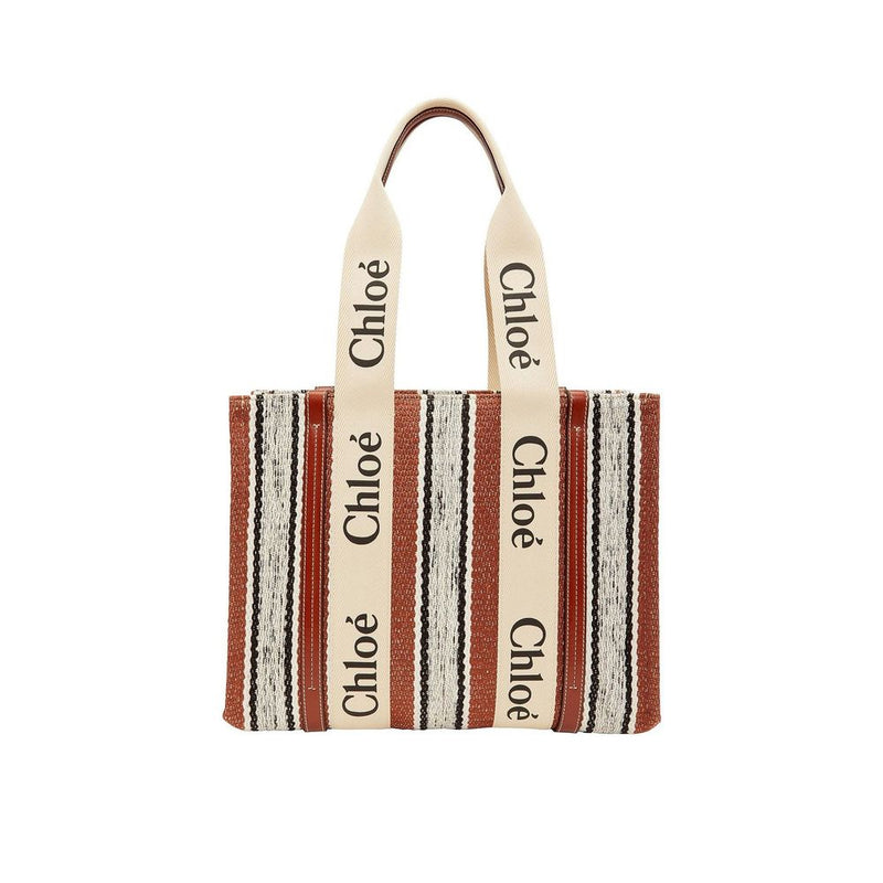 Chloé Brown Linen Tote Bag - Elegant and Versatile
