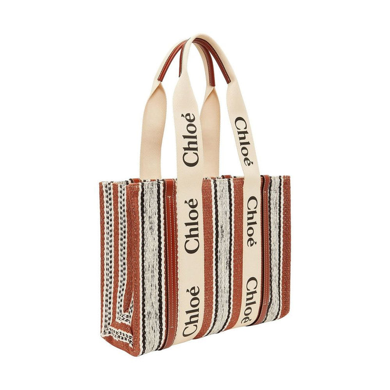 Chloé Brown Linen Tote Bag - Elegant and Versatile