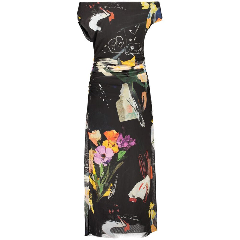 Robe Longue Femme Desigual Delaware en Viscose Noire