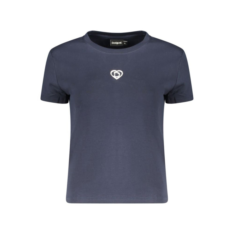 Desigual Berlin T-Shirt en Coton Bleu pour Femme