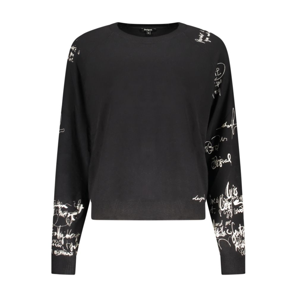 Desigual Nero Viscosa Women Sweater - Élégance Contemporaine