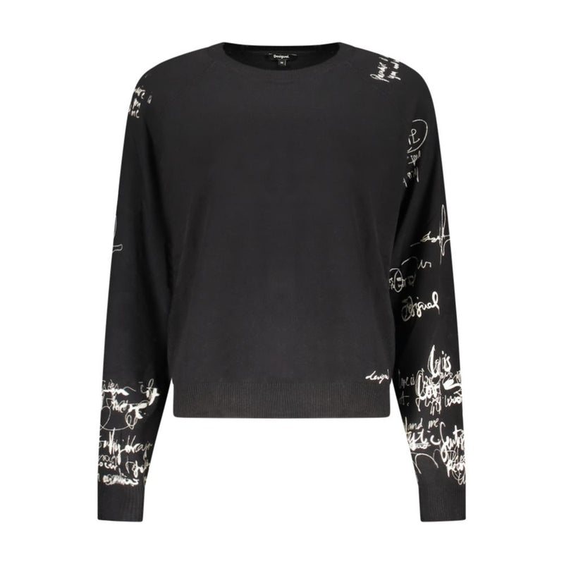 Desigual Nero Viscosa Women Sweater - Élégance Contemporaine