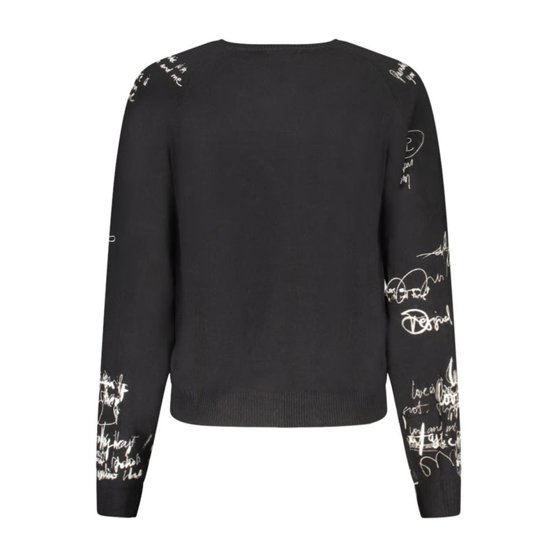 Desigual Nero Viscosa Women Sweater - Élégance Contemporaine