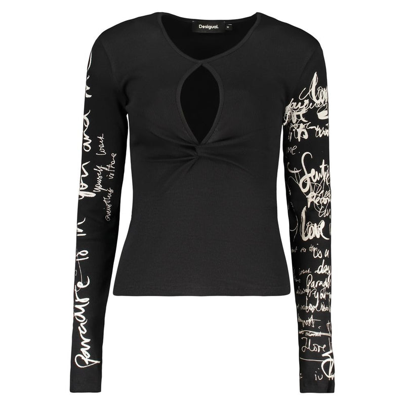 Desigual Nala Black Cotton Women Sweater