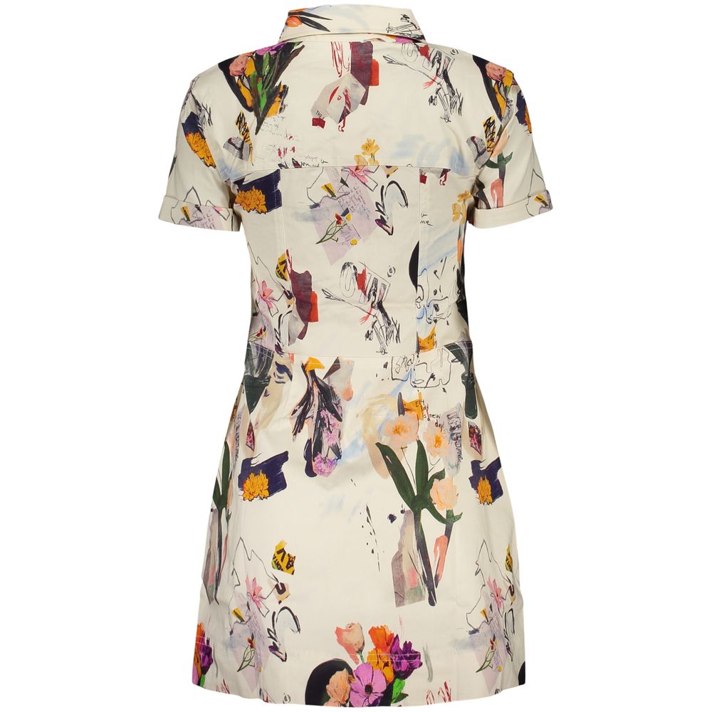 Desigual White Viscosa Women Dress - Short Patterned Style