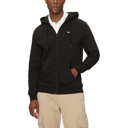 Tommy Hilfiger Jeans Sweat à capuche en coton noir