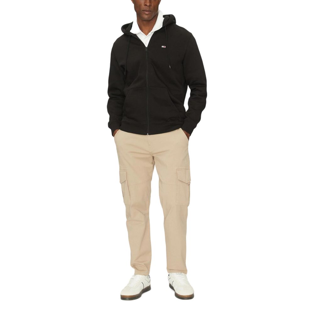 Tommy Hilfiger Jeans Sweat à capuche en coton noir