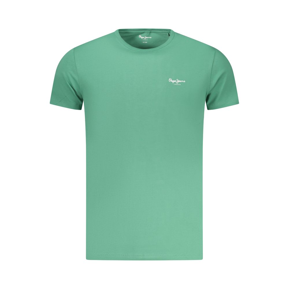 Pepe Jeans Verde Cotton Men's T-Shirt - Slim Fit Green Tee