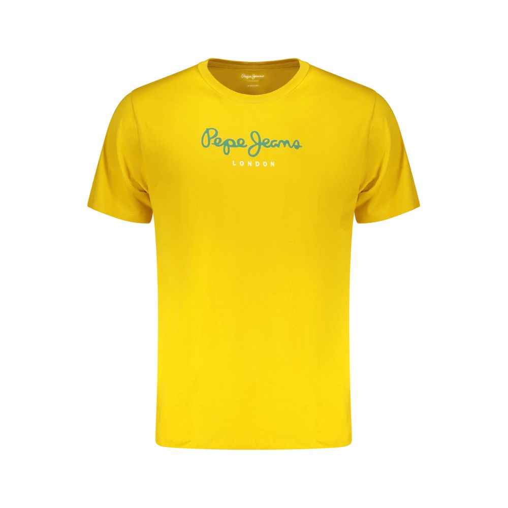 Pepe Jeans Giallo T-Shirt pour Hommes en Coton