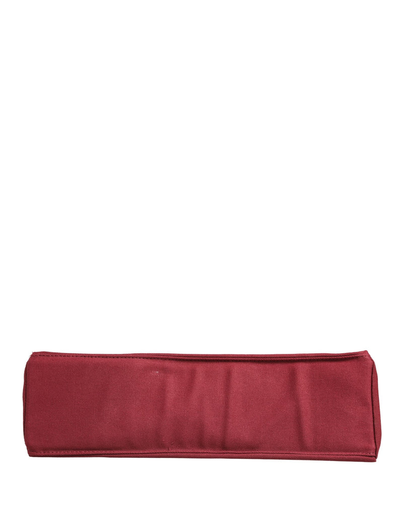 SIF JAKOBS Burgundy Cotton Canvas Shopping Tote for Women