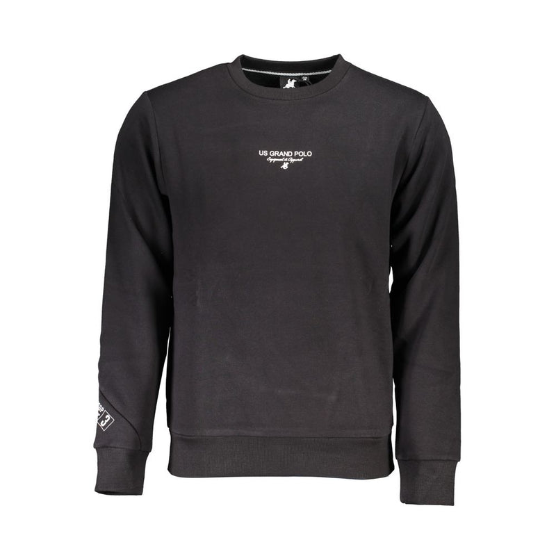 U.S. Grand Black Cotton Sweatshirt for Men - Stylish Comfort