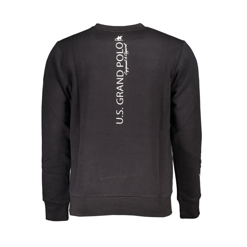U.S. Grand Black Cotton Sweatshirt for Men - Stylish Comfort