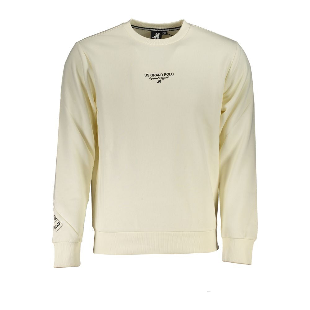 U.S. Grand White Cotton Men's Sweatshirt - Casual Chic