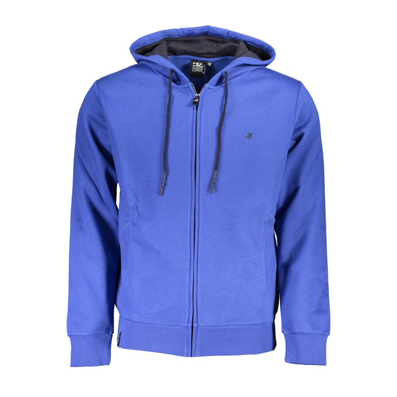 U.S. Grand Blue Cotton Men Hoodie