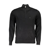 U.S. Grand Sweatshirt Noir en Nylon avec Détails Contrastés