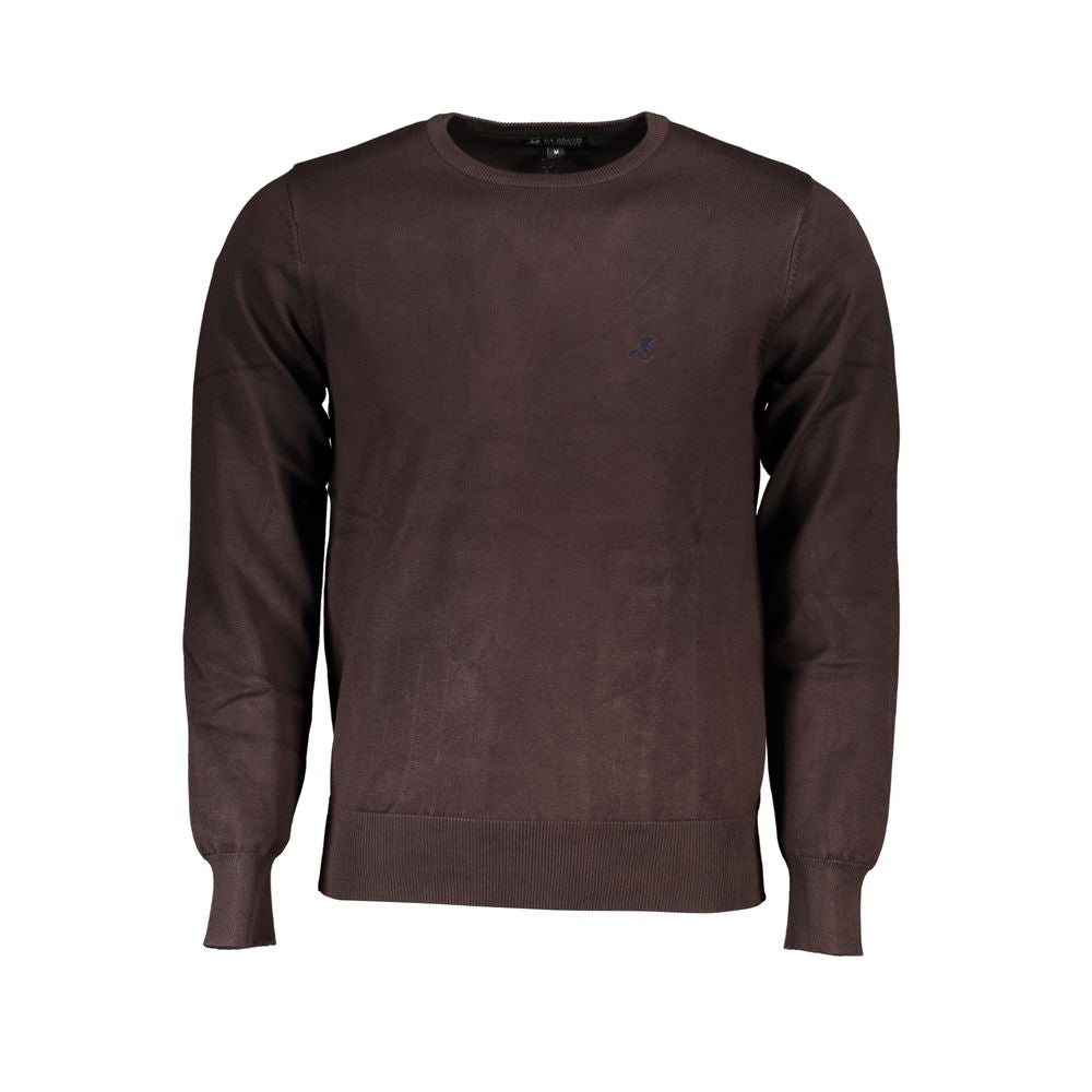 U.S. Grand Marrone Viscosa Men's Sweater - Élégance Moderne