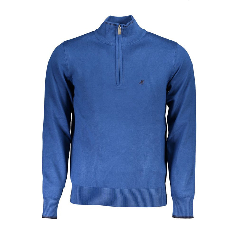 U.S. Grand Blue Nylon Sweatshirt with Half Zip