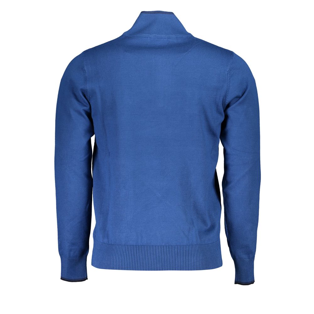 U.S. Grand Sweatshirt en Nylon Bleu avec Zip