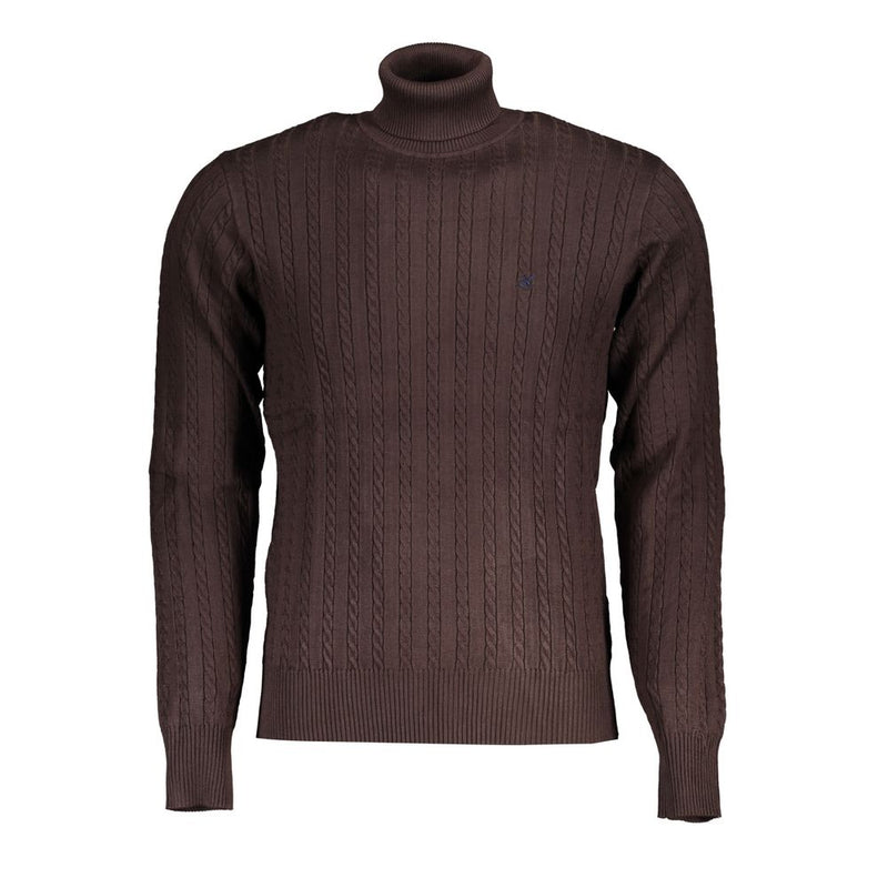 U.S. Grand Marrone Viscosa Turtleneck Sweater for Men