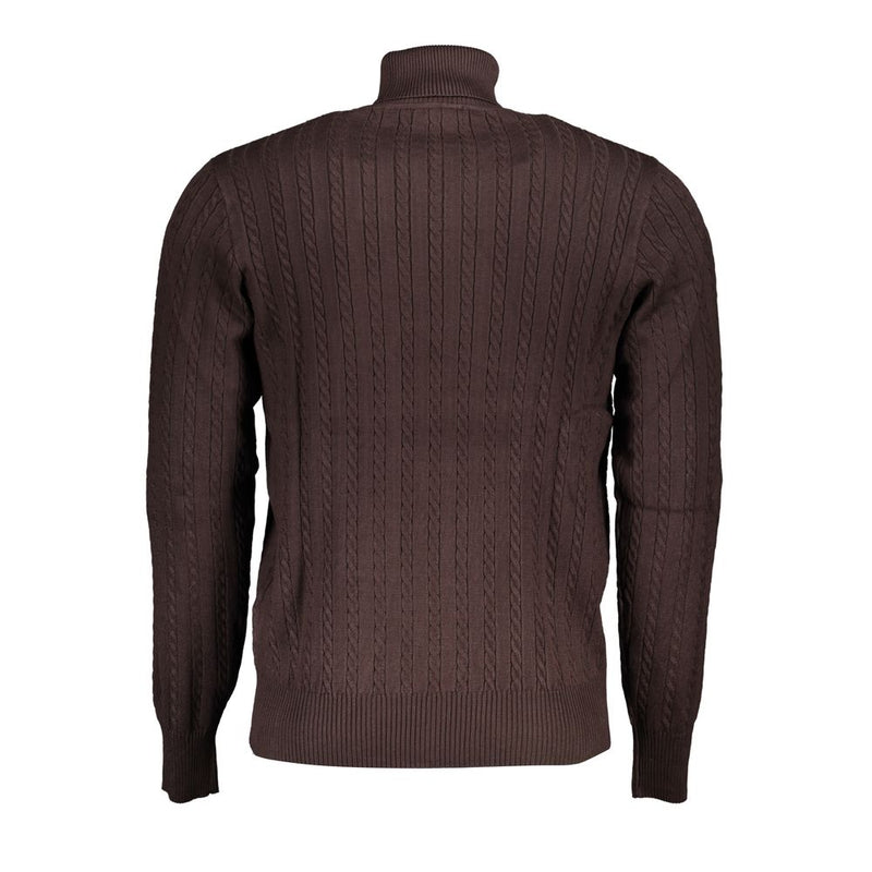 U.S. Grand Marrone Viscosa Turtleneck Sweater for Men
