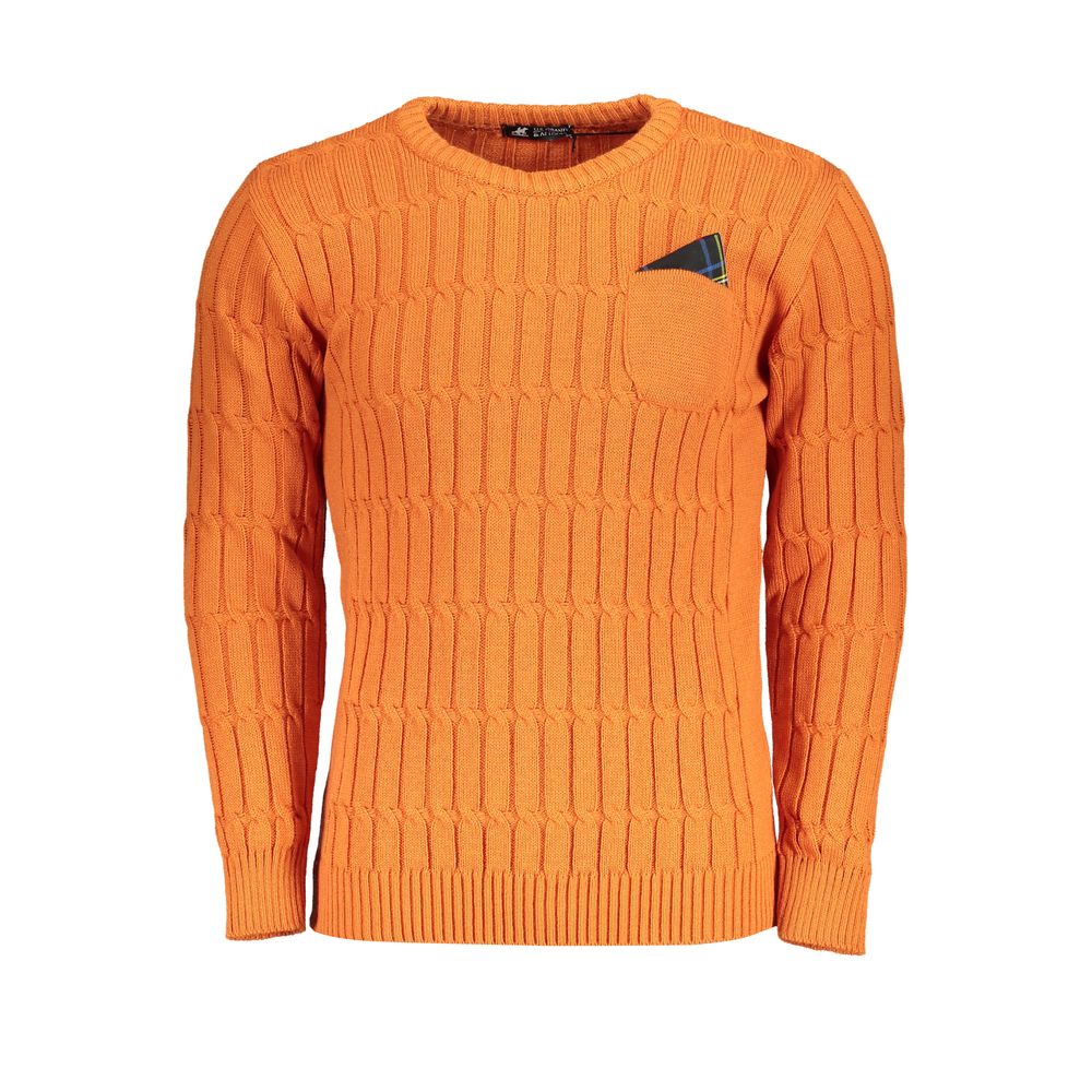 U.S. Grand Arancione Acrylic Men Sweater