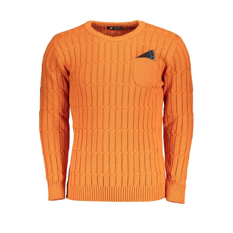 U.S. Grand Arancione Acrylic Men Sweater