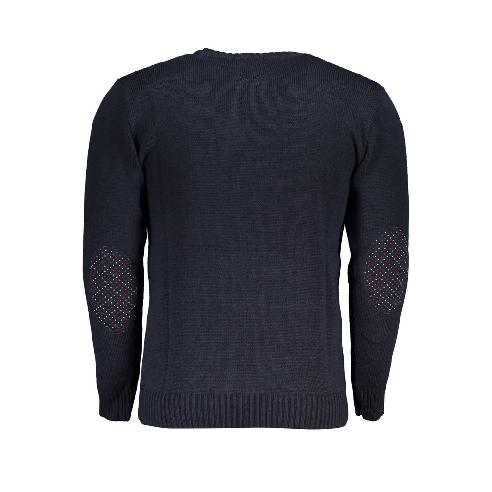 U.S. Grand Blue Acrylic Men's Sweater - Stylish & Sophisticated