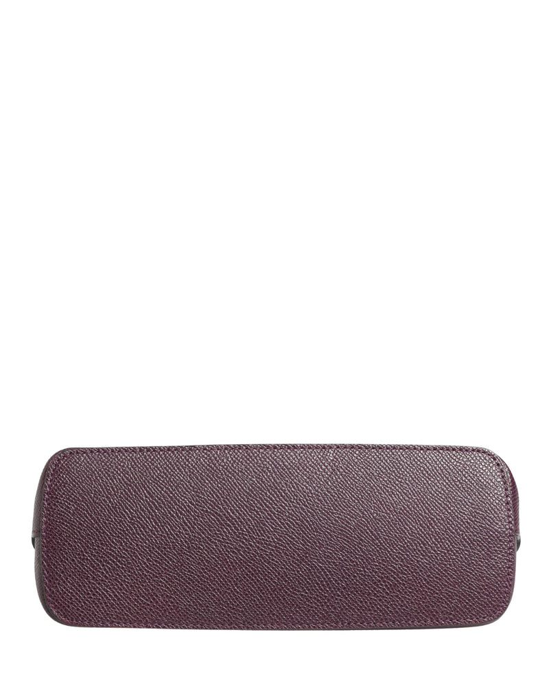 Dolce & Gabbana Dark Purple Leather DG Logo Zip Around Wallet