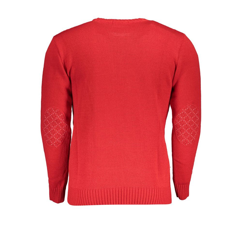 U.S. Grand Red Acrylic Men Sweater - Stylish & Sophisticated