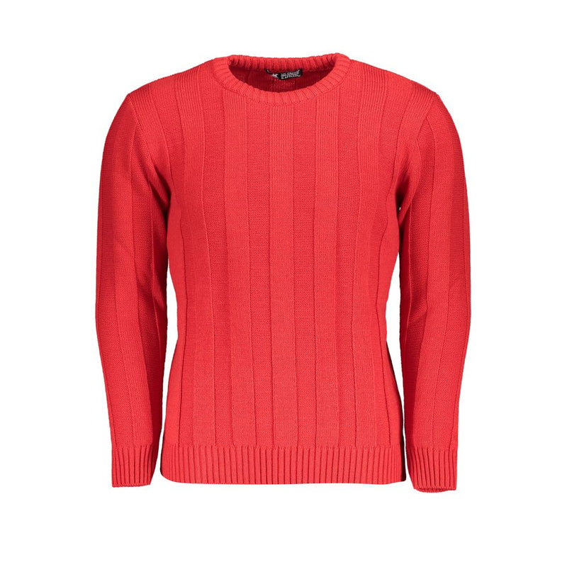 U.S. Grand Red Acrylic Men's Sweater - Stylish & Comfortable