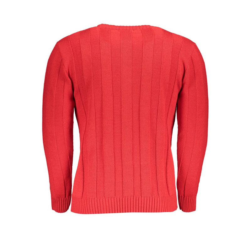 U.S. Grand Red Acrylic Men's Sweater - Stylish & Comfortable