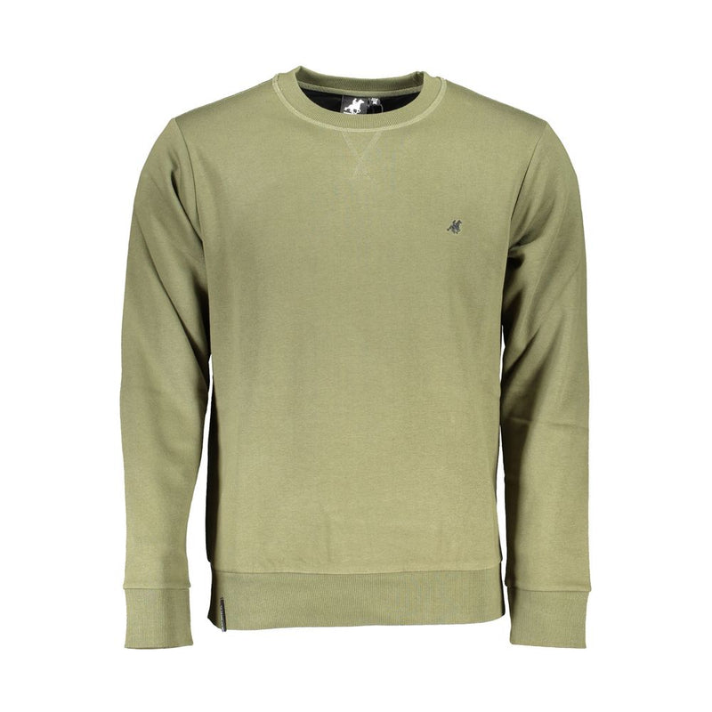 U.S. Grand Blue Cotton Men Sweatshirt - Oversized Crew Neck