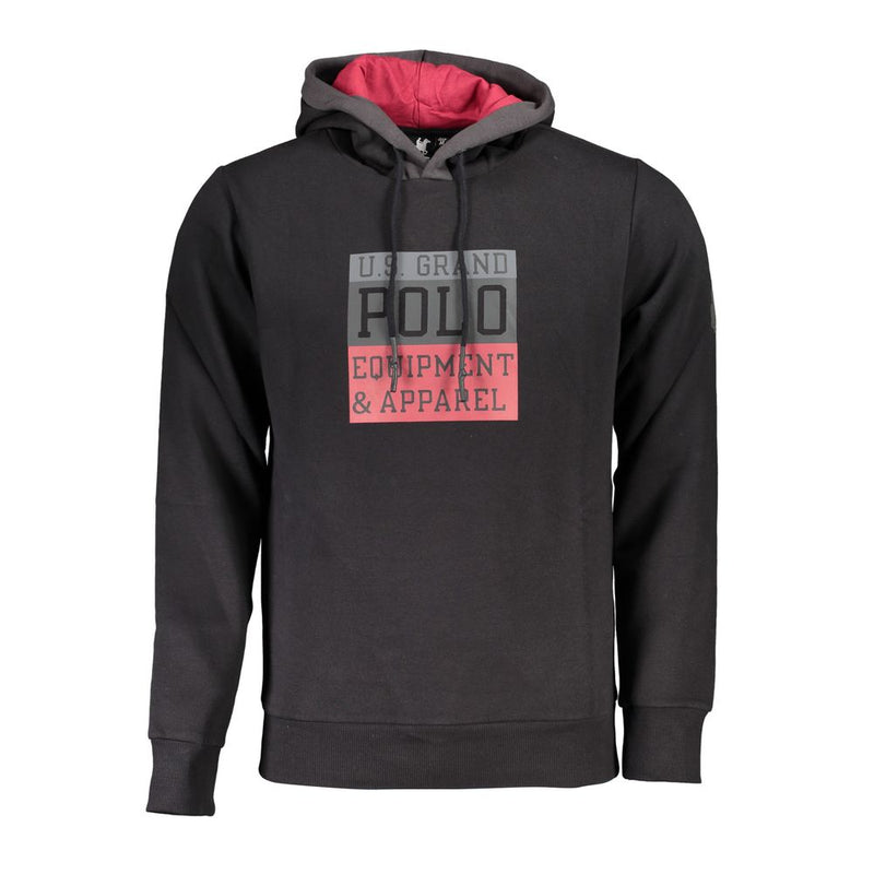 U.S. Grand Black Cotton Men's Sweatshirt - Trendy Urban Style