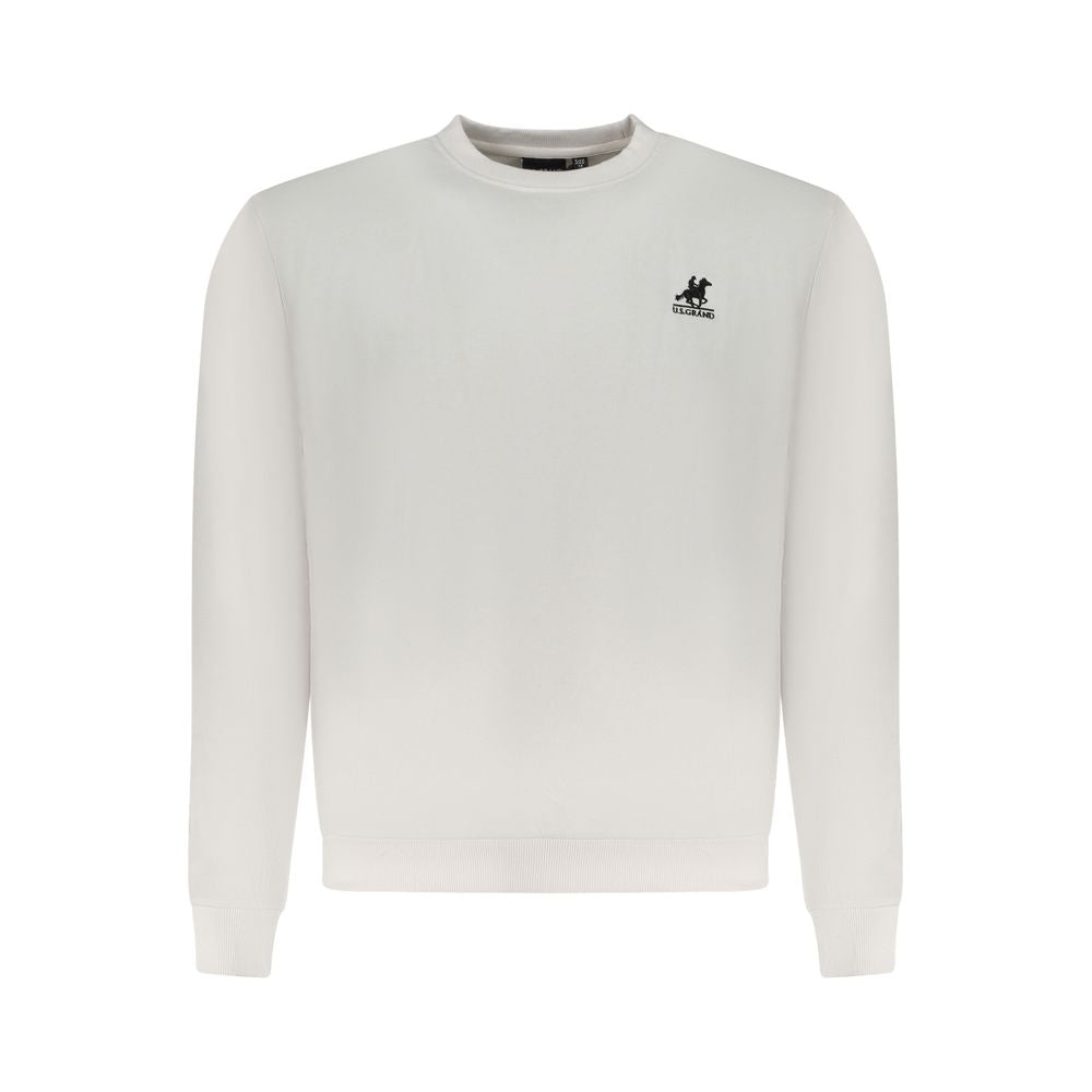 U.S. Grand Sweatshirt pour Hommes en Coton Blanc